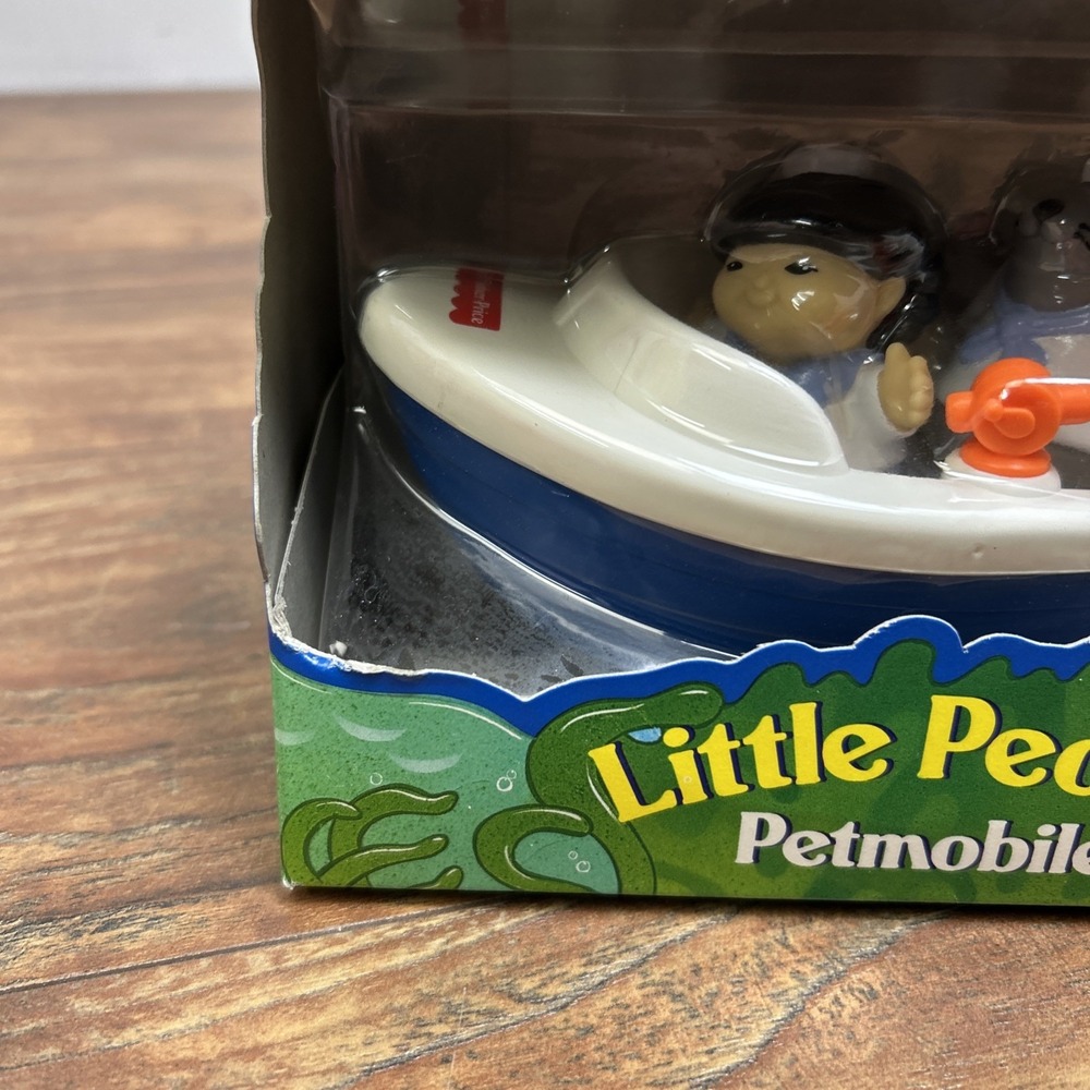 VTG 1996 Fisher Price Little People Petmobile Speedboat Fish Rare New #72532 - Picture 5 of 13